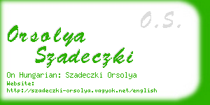 orsolya szadeczki business card